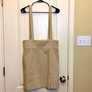 Tan Corduroy Skirt with Straps